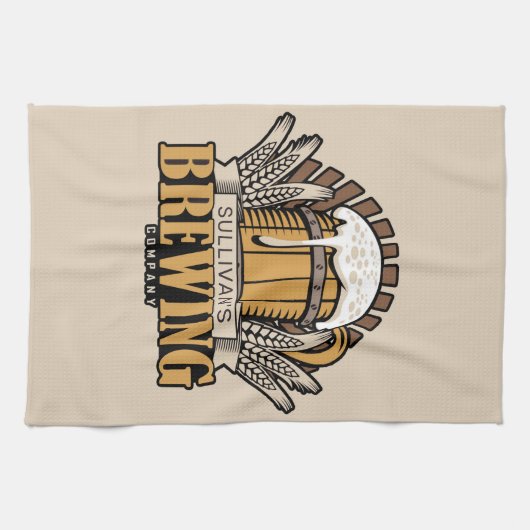 Brouwerij voegt de naam van de brouwerij van de br theedoek (Horizontaal)