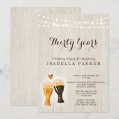 Brouwerij Woman's Birthday Invitation | Rustic Bee Kaart (Voorkant / Achterkant)