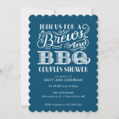 Brouwerijen en BBQ-koppels in blauw Kaart (Voorkant)