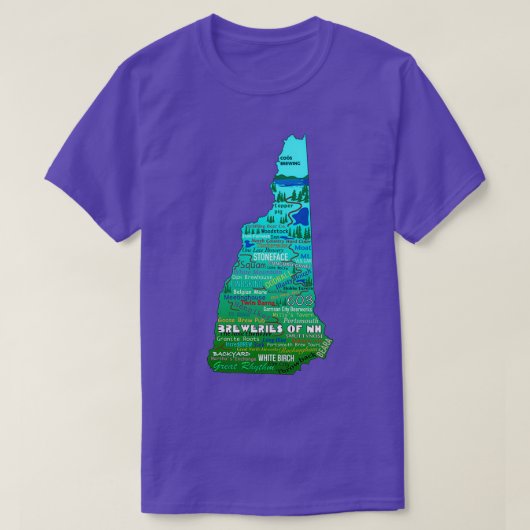 Brouwerijen van New Hampshire T-shirt (Design voorkant)