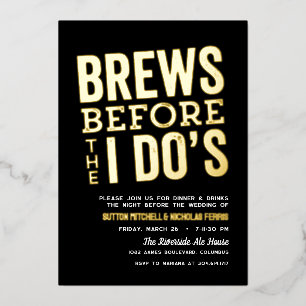 Brouwerijen voor ik de brouwerijrepetitie zwart di folie uitnodiging