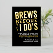 Brouwerijen voor ik de brouwerijrepetitie zwart di folie uitnodiging (Staand Voorkant)