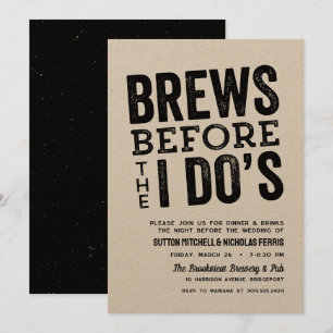 Brouwerijen voor ik doe's brouwerijrepetitie diner kaart