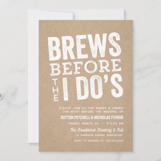 Brouwerijen voor ik het brouwerijdiner van Dos doe Kaart (Voorkant)