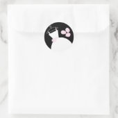 Brouwerijroze rode zwarte sticker (Tas)