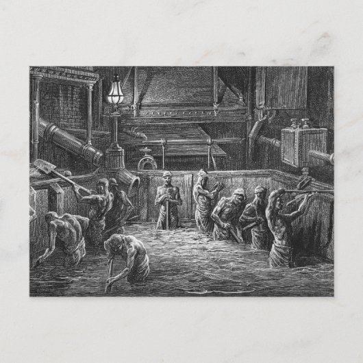 Brouwers op het werk briefkaart (Voorkant)