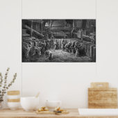 Brouwers op het werk poster (Keuken)