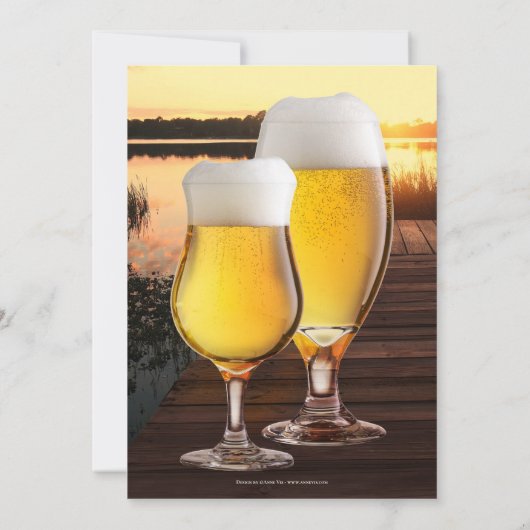 Brouwery Beer Sunset Weddenschap Kaart (Achterkant)