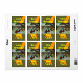 Brouwflessenlabels Vist vun Etiket (Full Sheet)