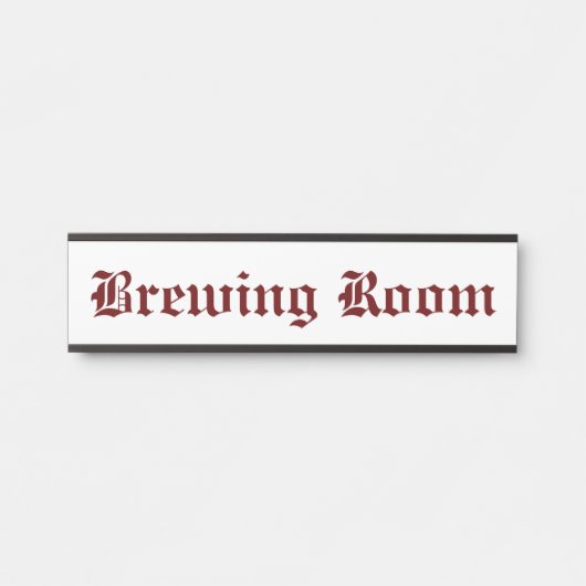 Brouwkamer Rood Deurbordje (Voorkant)