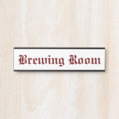 Brouwkamer Rood Deurbordje (Voorkant)