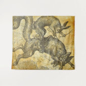 brouwkonijn en vossen wandkleed (Voorkant (horizontaal))