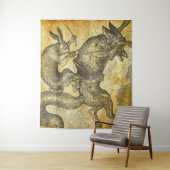 brouwkonijn en vossen wandkleed (In situ)