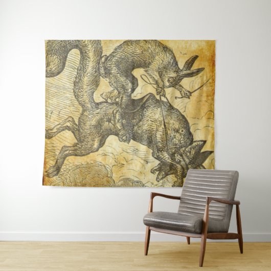 brouwkonijn en vossen wandkleed (In Situ (horizontaal))