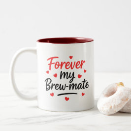 Brouwpartner koppels Jubileum / Vriendschap Gift M Tweekleurige Koffiemok