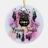 Brouwproblemen: ondeugend hekserig design keramisch ornament (Voorkant)