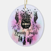 Brouwproblemen: ondeugend hekserig design keramisch ornament (Links)