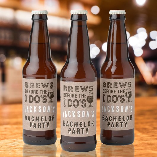 Brouws Voor de Trouw Bachelorfeest Bier Etiket