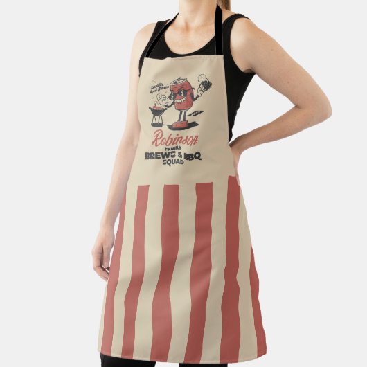 Brouwsels en BBQ Squad Grappige Barbeque Familie C Schort (Insitu)