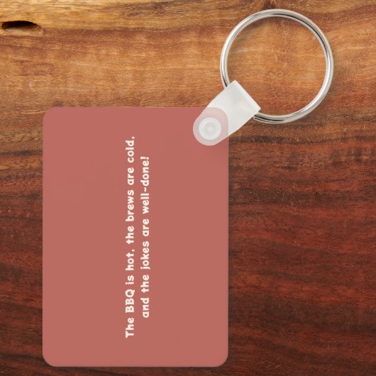 Brouwsels en BBQ Squad Grappige Barbeque Familie C Sleutelhanger (Achterkant)