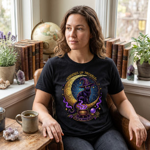 Brouwt Problemen Op Zwarte Kat Heks Halloween T-shirt