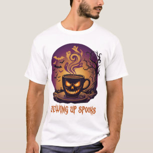 Brouwt spoken Halloween-koffiekopje Geest Rook T-shirt
