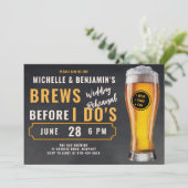 Brouwt voor ik doe brouwerij bruiloft repetitiekri kaart (Staand voorkant)