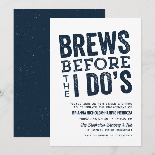 Brouwt voor ik doe's brouwerij verlovingsfeest mar kaart (Voorkant / Achterkant)