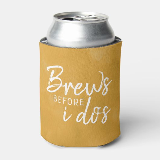 Brouwt voor ik doe's co-ed bruiloft douche blikjeskoeler (Blikje Voorkant)