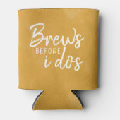 Brouwt voor ik doe's co-ed bruiloft douche blikjeskoeler (Voorkant)