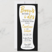 Brouwt voor ik doe's co-ed bruiloft douche kaart (Voorkant)