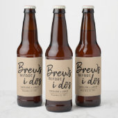 Brouwt voor ik doe's co-ed bruiloft douche Kraft Bier Etiket (Flessen)