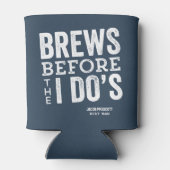 Brouwt voor ik doe's leisteen blauw bier thema vri blikjeskoeler (Achterkant)