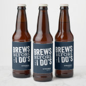 Brouwt voor ik doe's marine gepersonaliseerde brui bier etiket (Flessen)