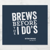 Brouwt voor ik doe's marine gepersonaliseerde brui bier etiket (Enkel label)