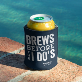 Brouwt voor ik doe's navy bier bruiloft gepersonal blikjeskoeler