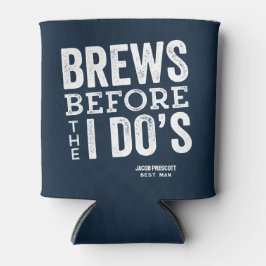 Brouwt voor ik doe's navy bier bruiloft gepersonal blikjeskoeler