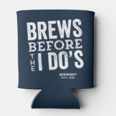 Brouwt voor ik doe's navy bier bruiloft gepersonal blikjeskoeler (Achterkant)