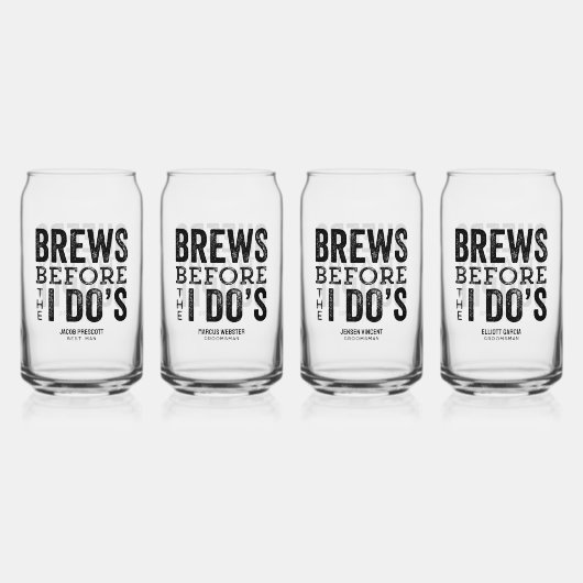 Brouwt voor ik doe's vrijgezellenfeest plezier blikvorm glas (Voorkant)