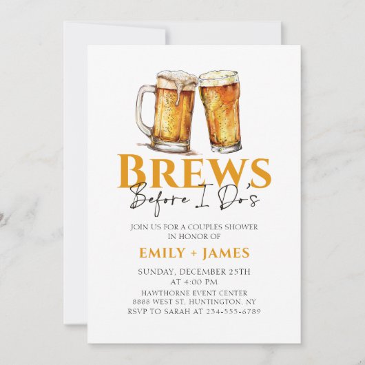 Brouwt voor ik het doe! Bier bruiloft koppels douc Kaart (Voorkant)