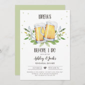 Brouwt voordat ik repetitie diner uitnodiging code (Voorkant / Achterkant)