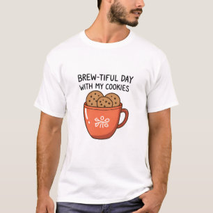 Brouwvolle dag met Cookies Line Art T-Shirt