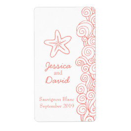 Brouwwijn bevoordeelt gepersonaliseerd koraal etiket