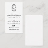 Brow and Lash Extension Discount Coupon Business Visitekaartje (Voorkant / Achterkant)