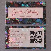 Brow Artist Black Opal Edelsteen QR-code Visitekaartje