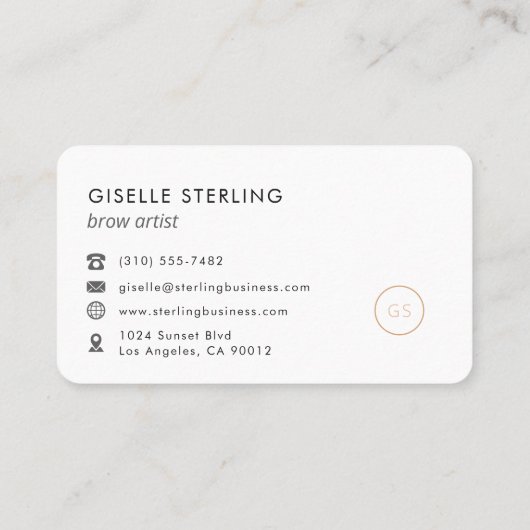 Brow Artist Black Professional Visitekaartje (Achterkant)