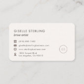 Brow Artist Feminine Professional Visitekaartje (Achterkant)