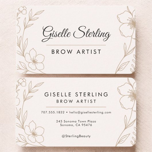 Brow Artist Floral Visitekaartje