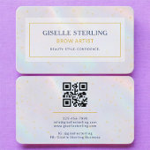 Brow Artist Holographic QR Code Visitekaartje