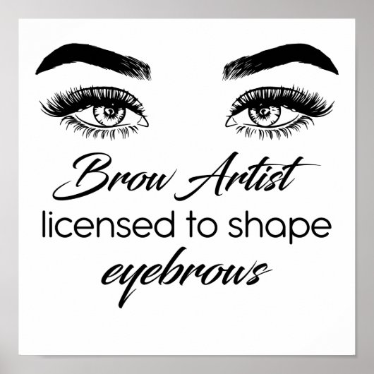 Brow Artist met licentie voor vorm Eyebrows B Poster (Voorkant)